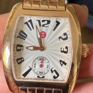 MICHELE WATCH Rose Gold large dial